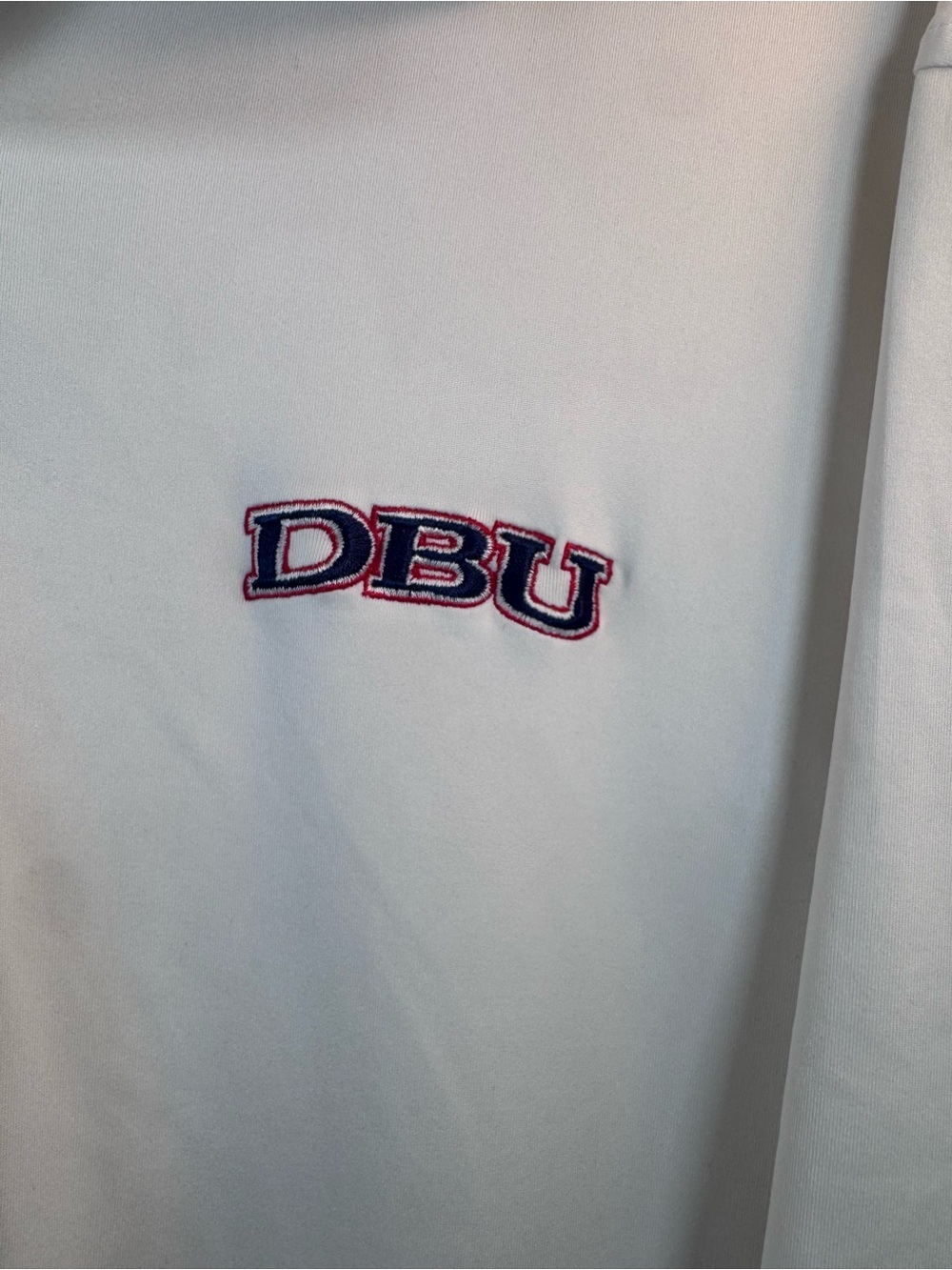 Peter Millar Summer Comfort DBU Dallas Baptist University Polo Men’s XL White - Picture 2 of 4
